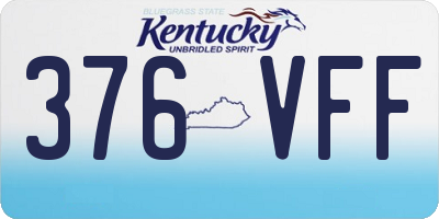 KY license plate 376VFF