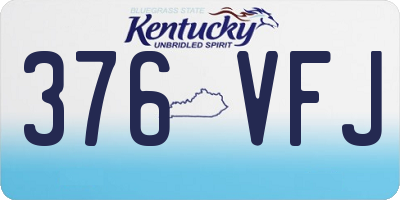 KY license plate 376VFJ