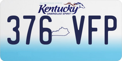 KY license plate 376VFP