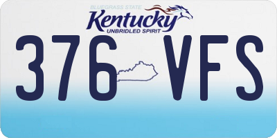KY license plate 376VFS