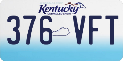 KY license plate 376VFT
