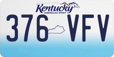 KY license plate 376VFV