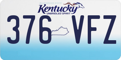 KY license plate 376VFZ