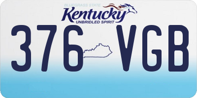 KY license plate 376VGB