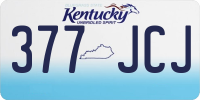 KY license plate 377JCJ