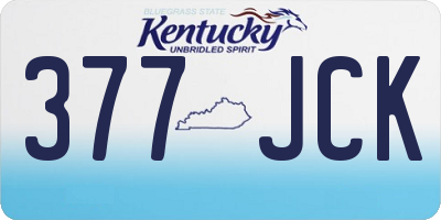 KY license plate 377JCK