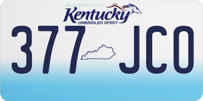 KY license plate 377JCO