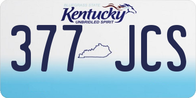 KY license plate 377JCS