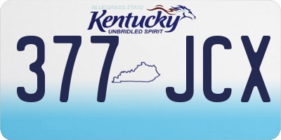 KY license plate 377JCX