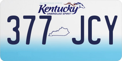 KY license plate 377JCY