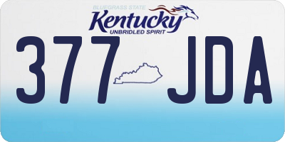 KY license plate 377JDA