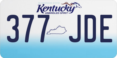 KY license plate 377JDE