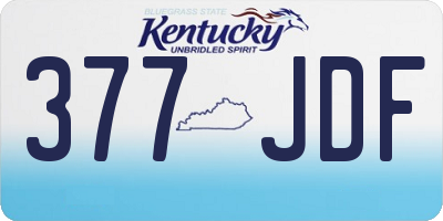 KY license plate 377JDF