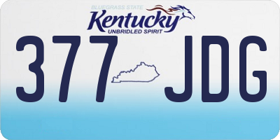 KY license plate 377JDG