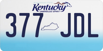 KY license plate 377JDL