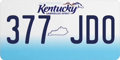 KY license plate 377JDO