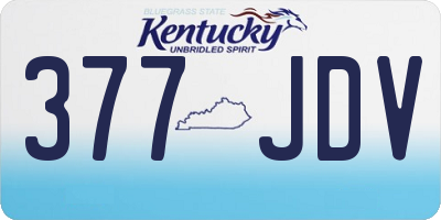 KY license plate 377JDV