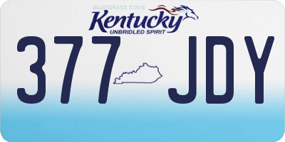 KY license plate 377JDY