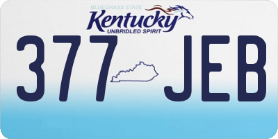 KY license plate 377JEB