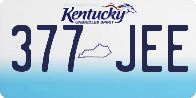 KY license plate 377JEE