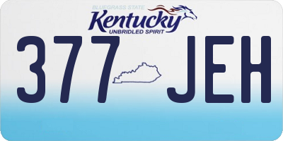 KY license plate 377JEH