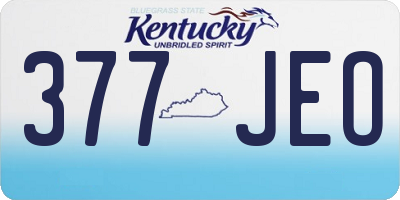 KY license plate 377JEO