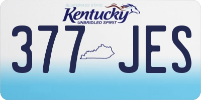 KY license plate 377JES