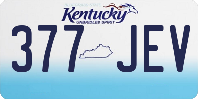 KY license plate 377JEV