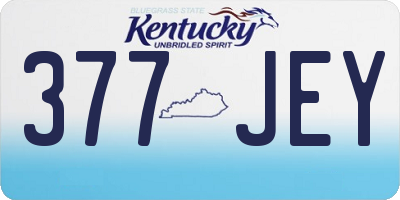 KY license plate 377JEY