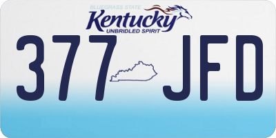 KY license plate 377JFD