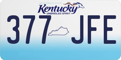 KY license plate 377JFE
