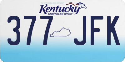 KY license plate 377JFK