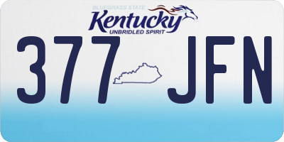 KY license plate 377JFN