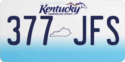 KY license plate 377JFS