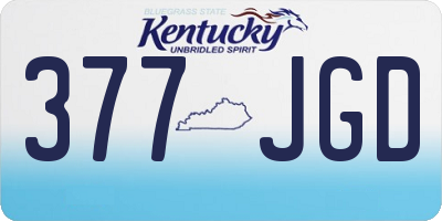 KY license plate 377JGD