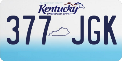 KY license plate 377JGK