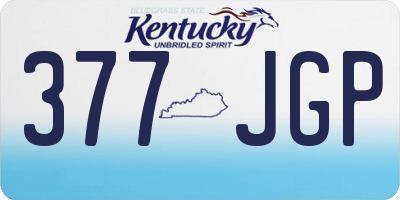 KY license plate 377JGP