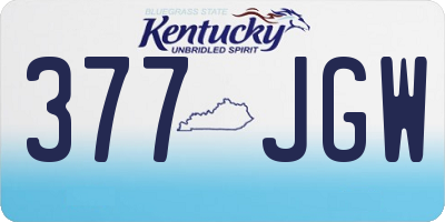 KY license plate 377JGW