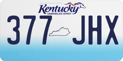 KY license plate 377JHX