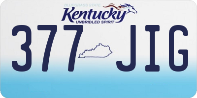 KY license plate 377JIG