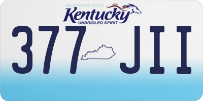 KY license plate 377JII