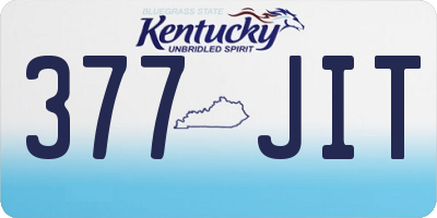 KY license plate 377JIT