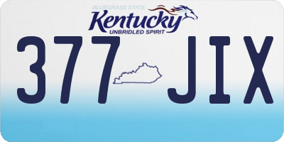 KY license plate 377JIX