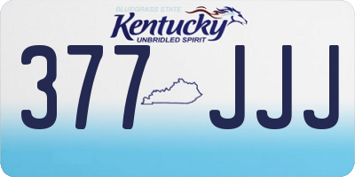 KY license plate 377JJJ