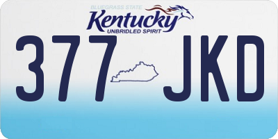 KY license plate 377JKD