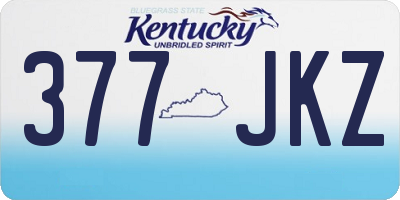 KY license plate 377JKZ