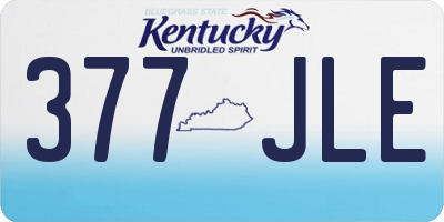 KY license plate 377JLE