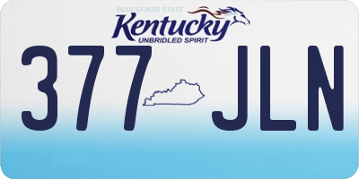 KY license plate 377JLN
