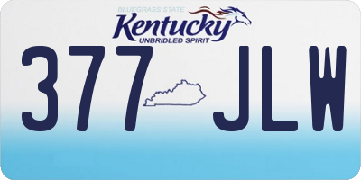 KY license plate 377JLW