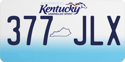 KY license plate 377JLX